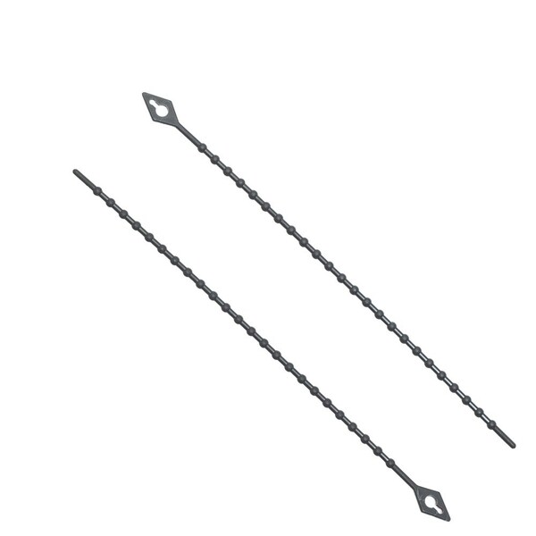 South Main Hardware 6-in  Beaded 18-lb, Black, 100 Speciality Tie - 222069
