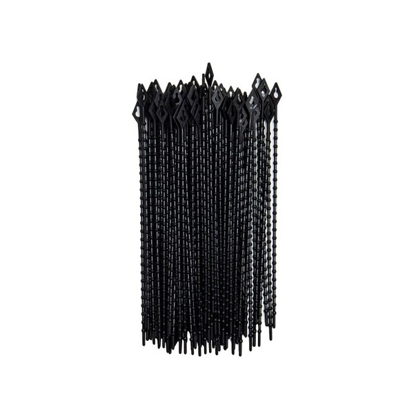 South Main Hardware 6-in  Beaded 18-lb, Black, 100 Speciality Tie - 222069