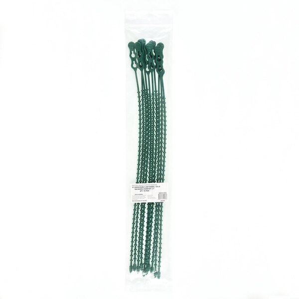South Main Hardware 18-in  Double Loop Beaded 120-lb, Green, 10 Speciality Tie - 222080