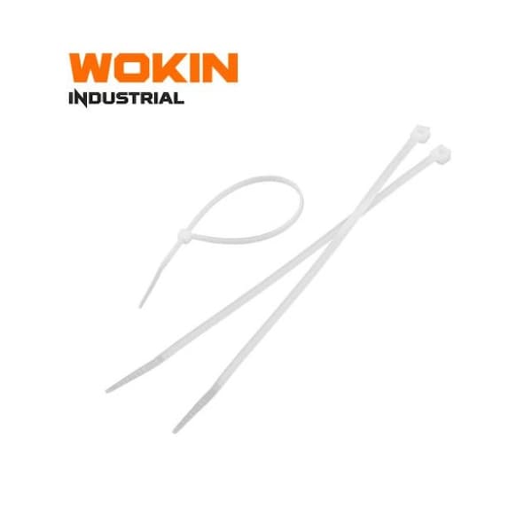 Wokin 3.6Mm X 140Mm Nylon Cable Tie 5 1/2 Long 100Pcs Per Pack Clear 40Lbs Tinsel Strength - 351131