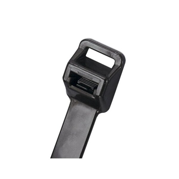 Panduit 9" L, 1/2" W, Black Plastic Lashing Cable Tie, Package quantity: 100 - PRT2EH-C0