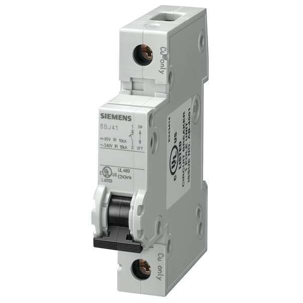 Siemens Miniature Circuit Breaker, 5SJ4 Series, 0.3A, 1 Pole, 240V AC, 14kA, D Curve - 5SJ41148HG40