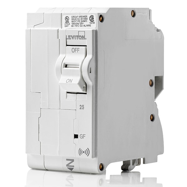 Leviton Circuit Breaker, 25A, 2 Pole, 120/240V AC - LB225-GS