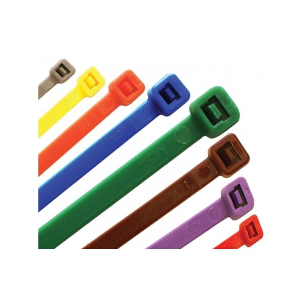 Kable Kontrol Zip Ties - 11in Long - 100 Pc Pk - Fluorescent Yellow - Nylon - 50 Lbs Tensile Strength - CT511FL-YL-100