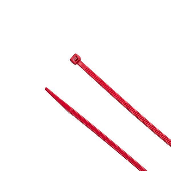 South Main Hardware 8-in   75-lb, Red, 100 Standard Nylon Tie - 220148