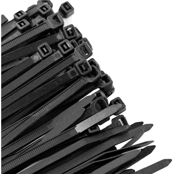 Us Cable Ties Cable Tie, 14 in., Frosty Ties, UV Black Nylon, 100PK - FSD14B100