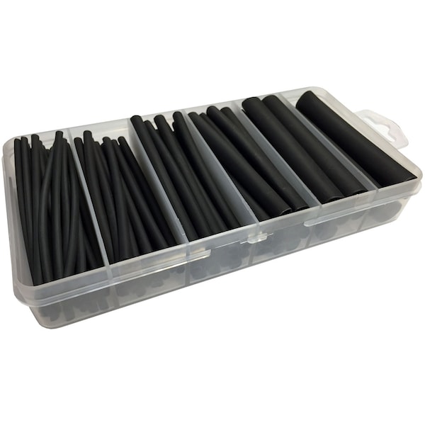 Electriduct Dual Wall Heat Shrink Kit- 85 pcs- 3:1- 3/32" to 1/2"- Black - HS3-KIT-DW-BK-10PK