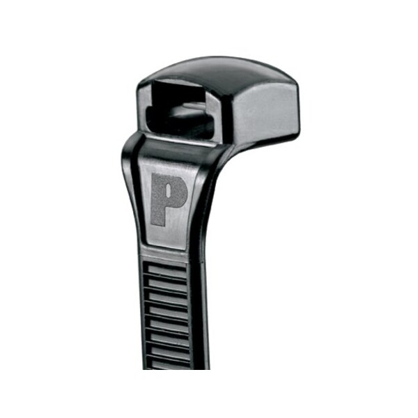 Panduit 14" L, 0.19" W, Black Plastic Cable Tie, Indoor/Outdoor: Indoor - CBR4S-M30
