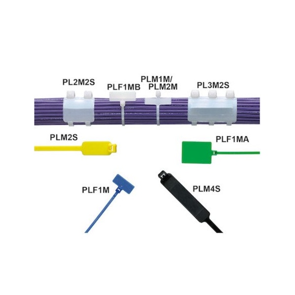 Panduit 7-13/32" L, 3/16" W, Yellow Plastic Marking Cable Tie, Package quantity: 500 - PL3M2S-D4Y