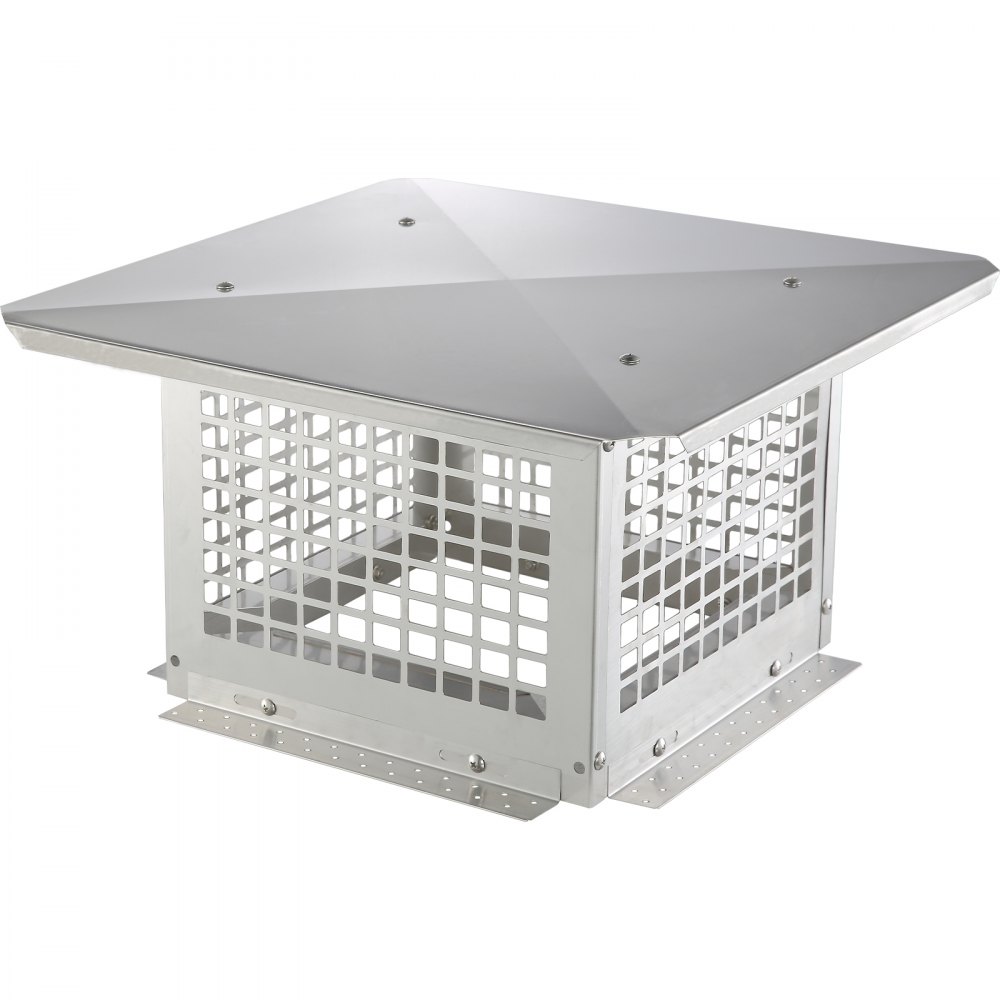 VEVOR Chimney Cap, 12 x 12 inch, 304 Stainless Steel Fireplace Chimney Cover, Not Easily Toppled & Practical Accessories & Easy Installation, Fits Mesh Flue Covers Outside Clay Flue Shingles, Silver - BXGFXPDYDGYS8DSKIV0