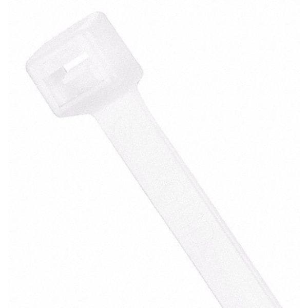 Panduit Cable Tie, 7.87" L, Nylon, White, PK100 - SR8-50-C