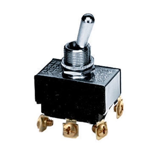 Dispositivos eléctricos comerciales de grado Hubbell Wiring Device-Kellems, interruptores, de montaje en panel y especializados, interruptores de manija de bate, de doble polo doble tiro 10A 250V/10A 125V, terminales de tornillo - HBL22.