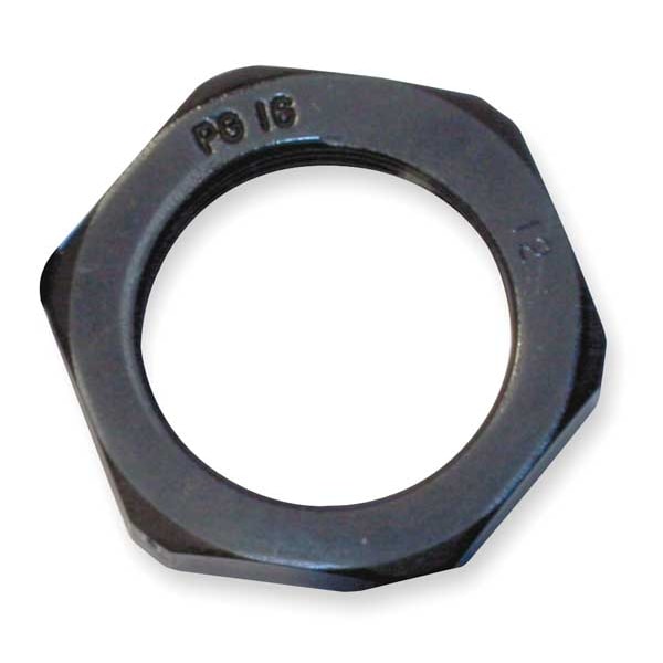 Hubbell Wiring Device-Kellems Cord Connector Locknut, Nylon, PG13.5 - LNP13B