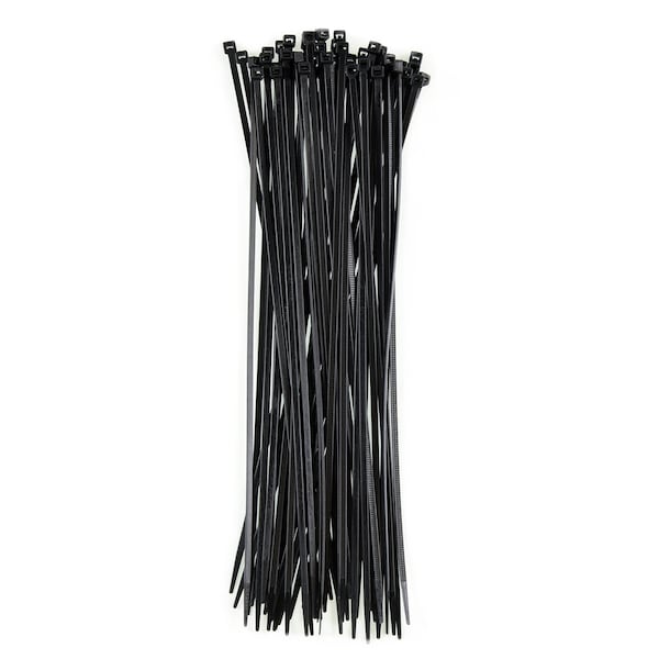 South Main Hardware 11" Black UV Resistant 40-lb. Zip Ties - 50PK - 200105-50