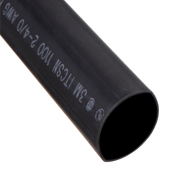 3M Shrink Tubing, 1.1in ID, Black, 4ft, PK5 - ITCSN-1100-48"-BLACK-5 PCS