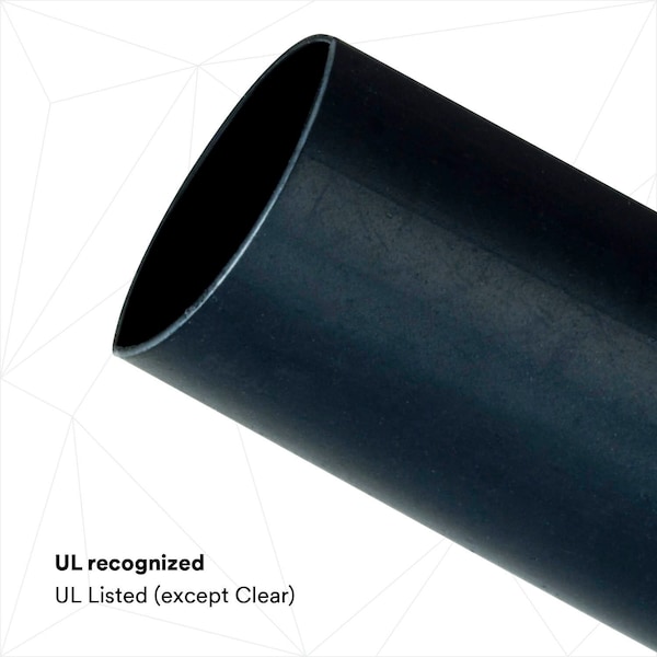 3M Shrink Tubing, 2.0in ID, Black, 100ft - FP301-2-100'-BLACK-SPOOL