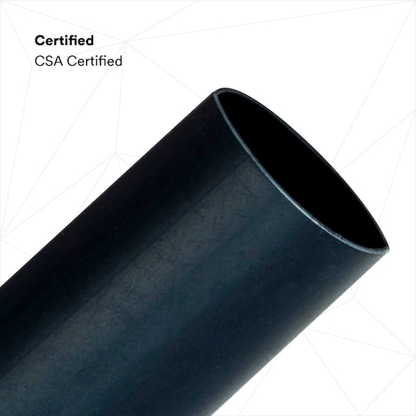 3M Shrink Tubing, 2.0in ID, Black, 100ft - FP301-2-100'-BLACK-SPOOL