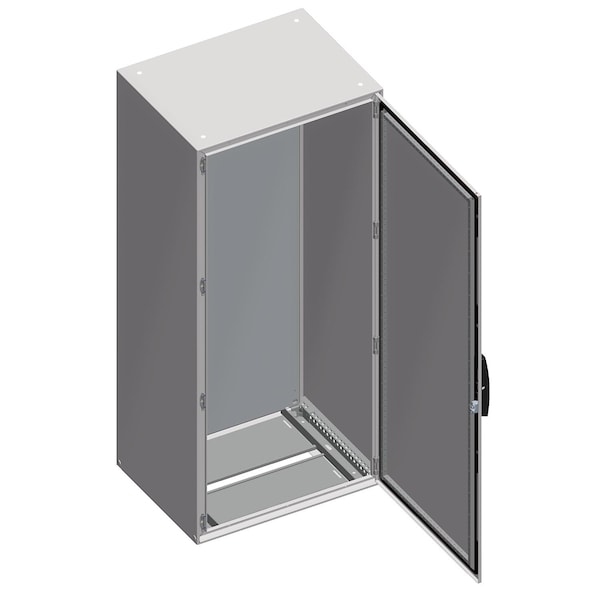 Schneider Electric Galvanized Steel Electrical Enclosures, 78.7 in H, 19.7 in D, 31-1/2 in W, Hinged - NSYSM20850P