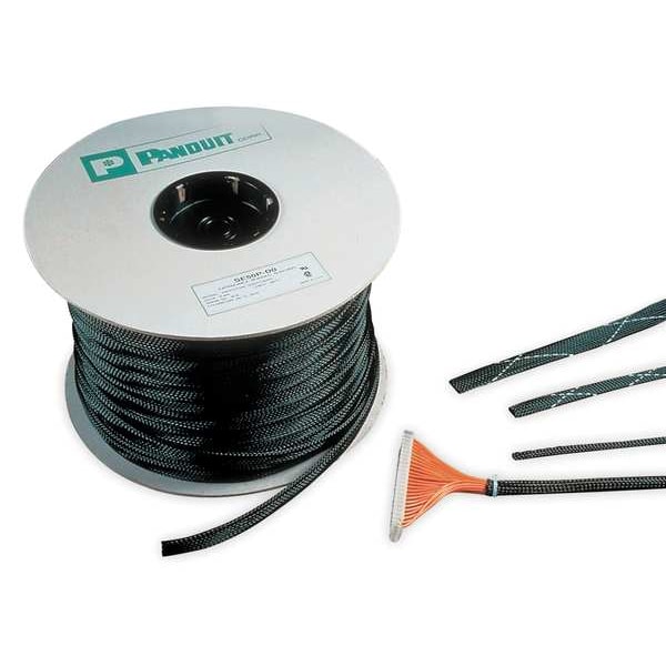 Panduit Braided Sleeving, 0.500 In., 100 ft., Black - SE50PFR-CR0