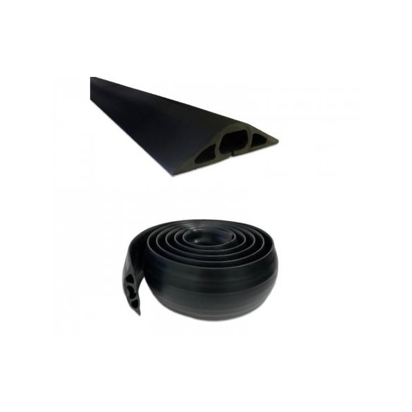 Kable Kontrol Rubber Duct Floor Cord Cover - 10 Ft Roll - Black - FC7386