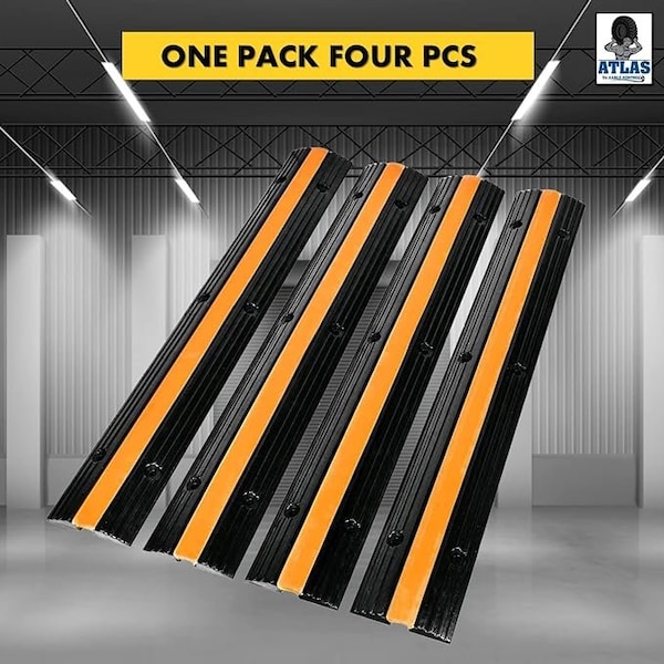Kable Kontrol Safety Stripe Drop Over Rubber Cable Protector, 1 Channel - FCC-01-YSBK