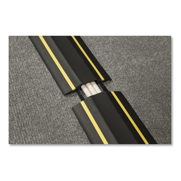 D-Line Medium-Duty Floor Cable Cover, 3.25" Wide x 30 ft. Long, Black - FC83H/9M