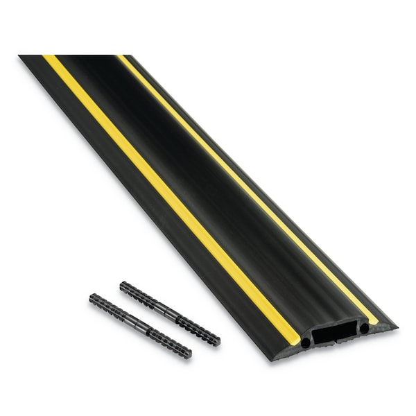 D-Line Medium-Duty Floor Cable Cover, 3.25" Wide x 30 ft. Long, Black - FC83H/9M