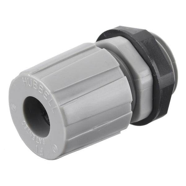 Hubbell Wiring Device-Kellems Kellems Wire Management, Cord Connectors, Junior, .38"-.44", 1/2" NPT, Gray - HJ1060GPK25