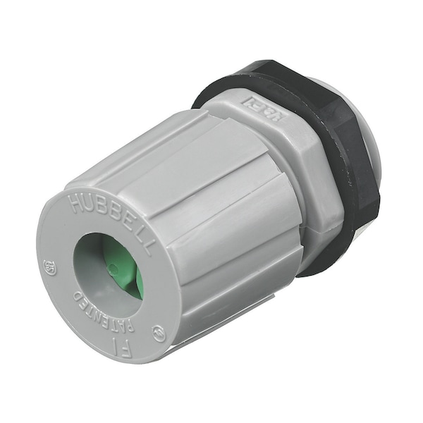Hubbell Wiring Device-Kellems Kellems Wire Management, Cord Connectors, Junior, .38"-.44", 1/2" NPT, Gray - HJ1060GPK25