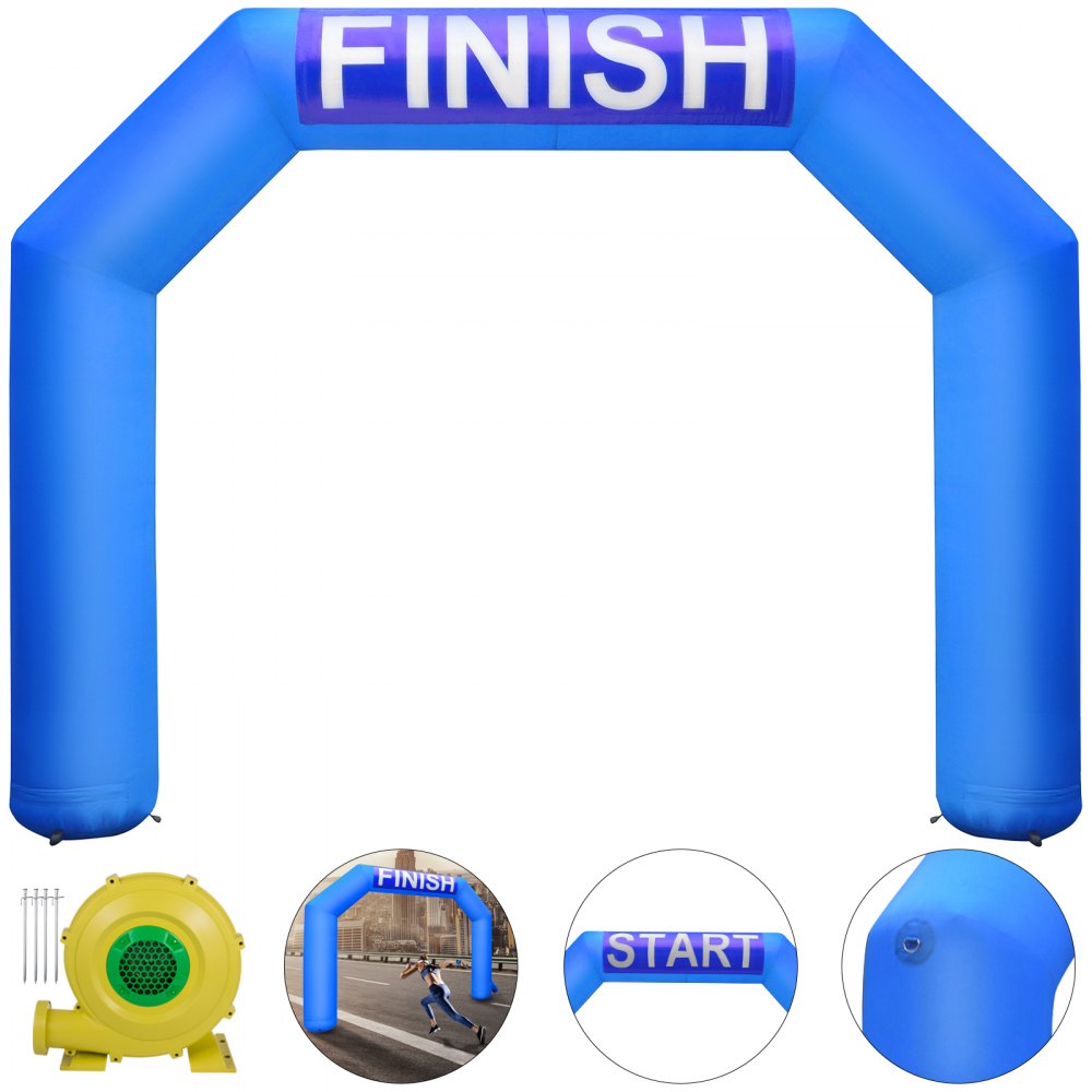 VEVOR Inflatable Arch, 15ft Hexagon Inflatable Arch, with Blower Inflatable Archway for Race Outdoor Advertising Commerce, Blue - ZPLJXCQGMLSDFJZH1V1