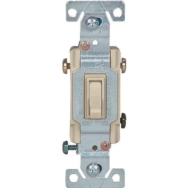 Interruptor de palanca Eaton Wiring Devices, 15 A, 120 V, Material de carcasa de policarbonato, marfil - 1303-7V