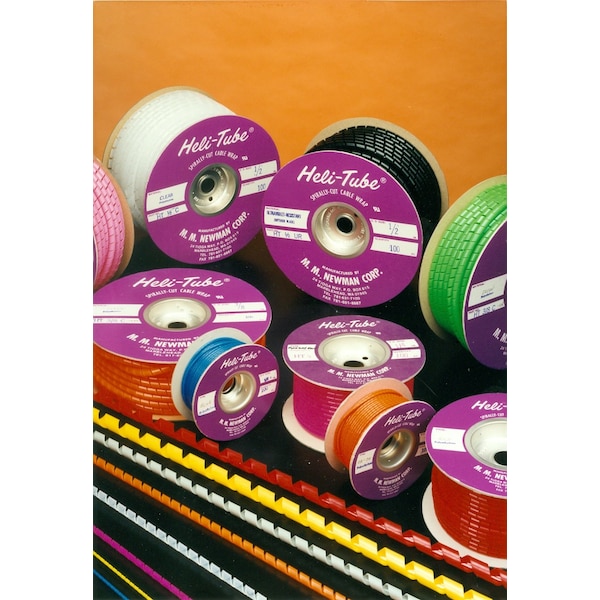 Heli-Tube 1/4 In. OD X 100FT Orange Polyethylene Spiral Wrap - HT 1/4 C OR-100