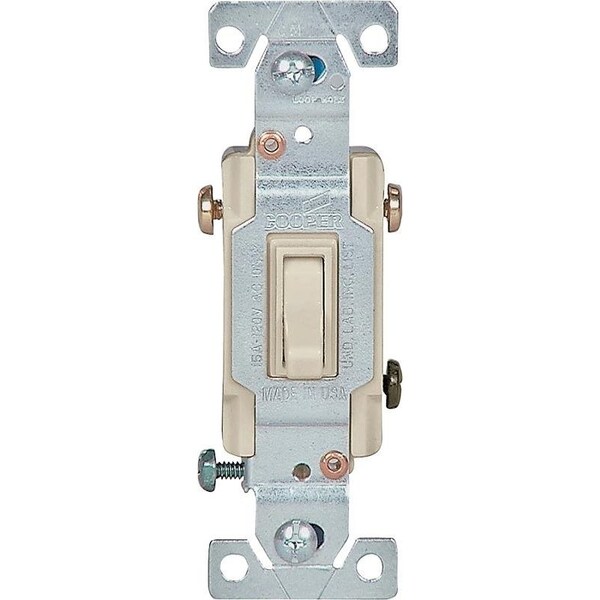 Interruptor de palanca Eaton Wiring Devices, 15 A, 120 V, Material de carcasa de policarbonato, Marfil - 1303-7V-BOX