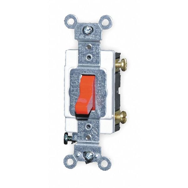 Interruptor de Pared Leviton, 1 Polo, 120/277V, 20A, Rojo, Toggl - 1221-SR