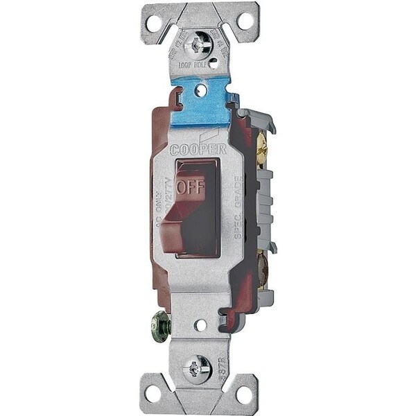 Interruptor de palanca Eaton Wiring Devices, 15 A, 120277 V, 3 Posiciones, Terminal de Tornillo, Material de Carcasa de Nylon - CS315B
