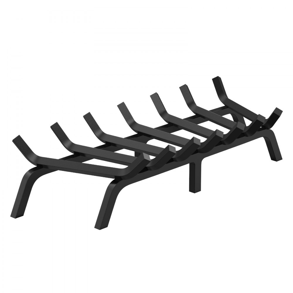 VEVOR Fireplace Log Grate, 30 inch Heavy Duty Fireplace Grate with 6 Support Legs, 3/4’’ Solid Powder-coated Steel Bars, Log Firewood Burning Rack Holder for Indoor and Outdoor Fireplace - ZTXYMP34X3430EWF0V0