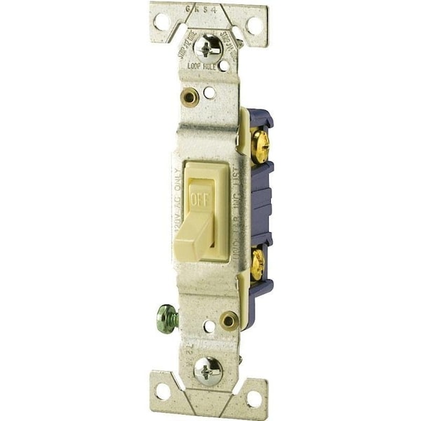 Interruptor de palanca Eaton Wiring Devices, 15 A, 120 V, terminal de inserción, 5-20R, material de la carcasa de policarbonato - C1301-7V
