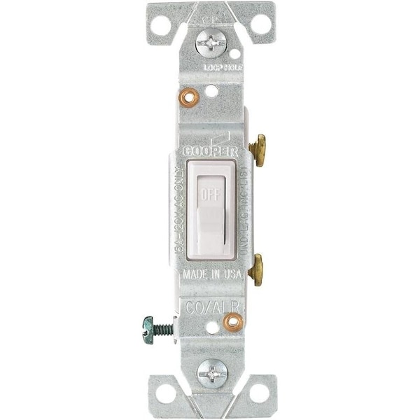Dispositivos de cableado Eaton INTERRUPTOR DE PALANCA COPAL 1P 15A BLCO - 5221-7W-BU