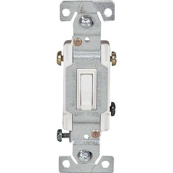 Interruptor de palanca de dispositivos de cableado Eaton, 15 A, 120 V, 6-20R, material de carcasa de policarbonato, gris - C1303-7W