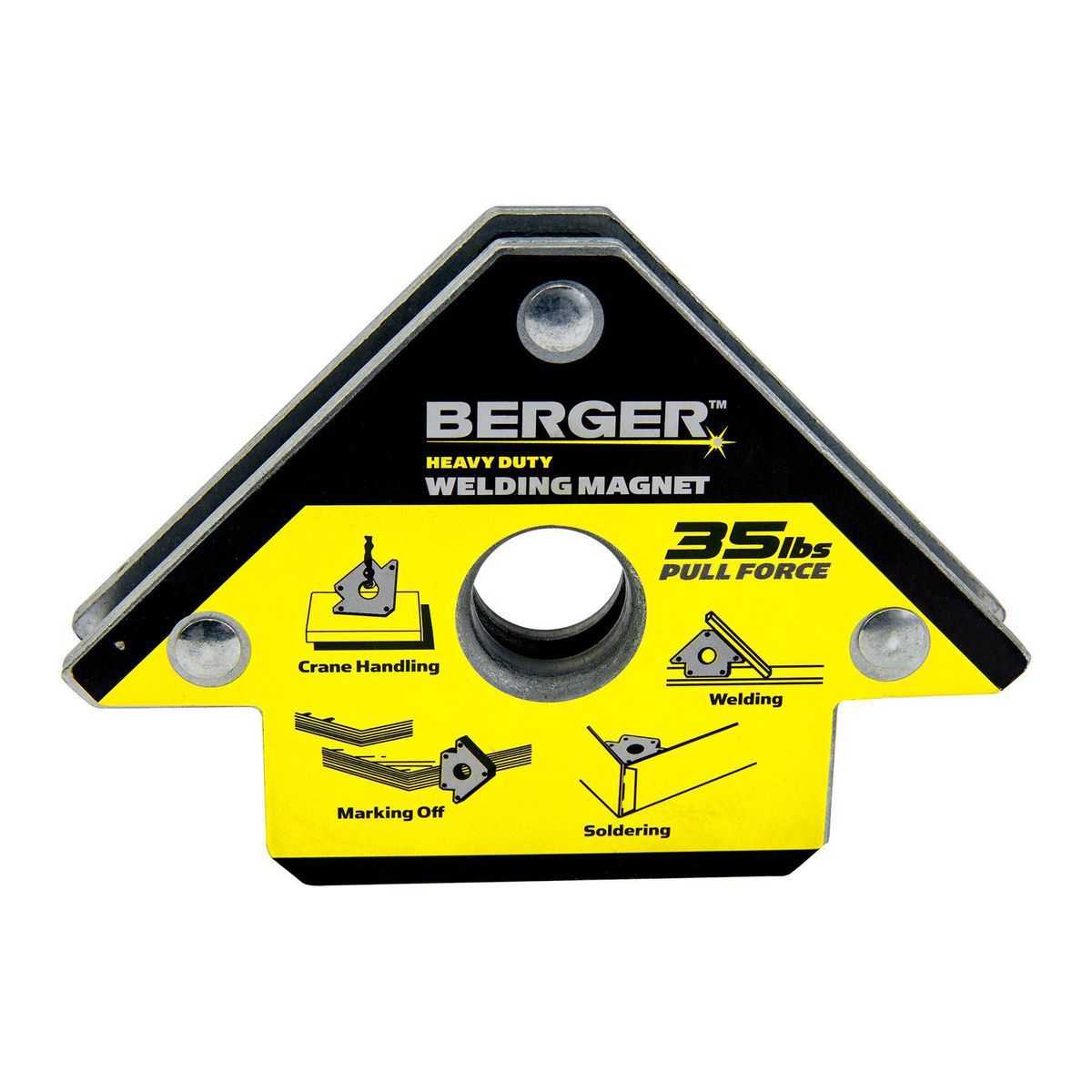 Imán de soldadura pesado Berger de 35 lb y 4-3/4 pulgadas - 63798