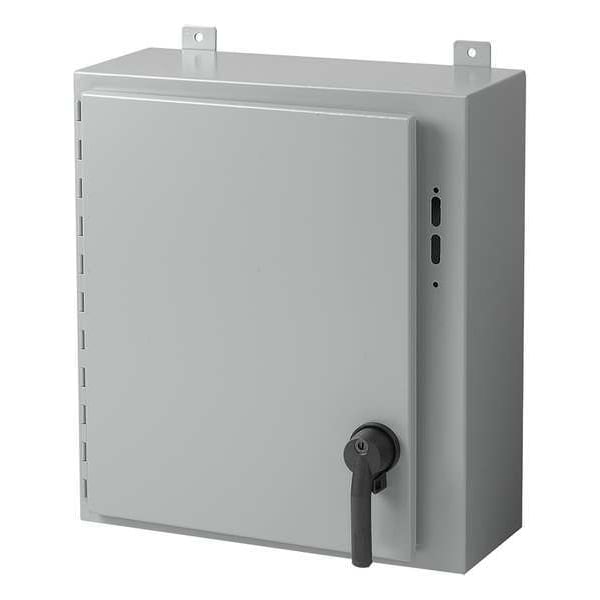 Nvent Hoffman Carbon Steel Electrical Enclosures, 30 in H, 10 in D, 25.38 in W, NEMA 12, Hinged - A30SA2610LP