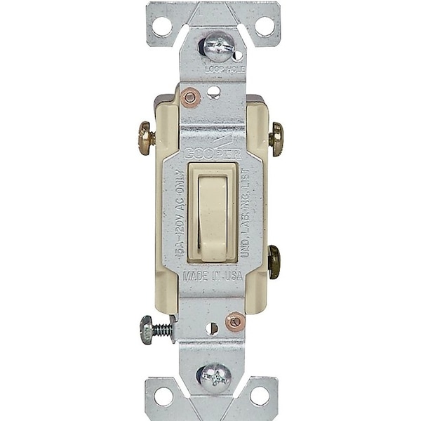Eaton Wiring Devices C1301-7LTV Interruptor de Palanca, 15 A, 120 V, Material de la Carcasa de Policarbonato, Marfil - C1301-7LTV-L