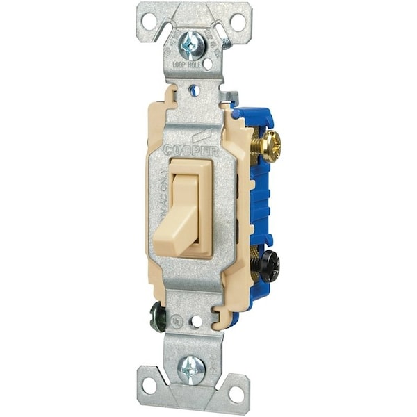 Interruptor de palanca Eaton Wiring Devices, 15 A, 120 V, Material de carcasa de policarbonato, marfil - C1303-7LTV-L