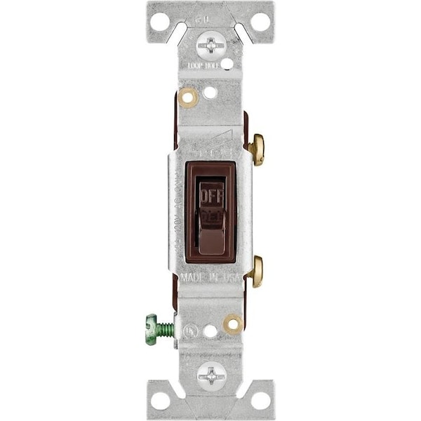 Dispositivos de cableado Eaton INTERRUPTOR TGL SILENCIOSO 1P GRD BRN EA - 1301-7B