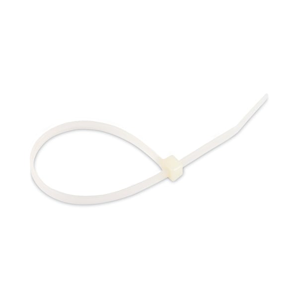 Tatco 8" L, 3/16" W, natural Plastic Cable Tie, Tensile Strength: 50 lb. - 22200