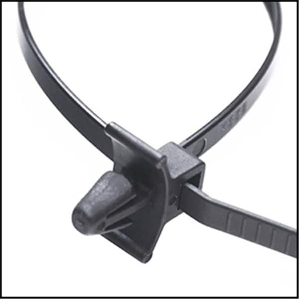 Evermark EverMark EM-07-50-PMW-0-C 7 in. Ultra Violet Black Push Mount Cable Tie; 50 lbs - Pack of 100 - EM-07-50-PMW-0-C