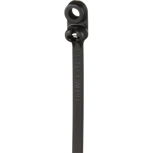 Panduit 8-1/2" L, 3/16" W, Black Plastic Cable Tie, Package quantity: 500 - BC2S-S10-D0