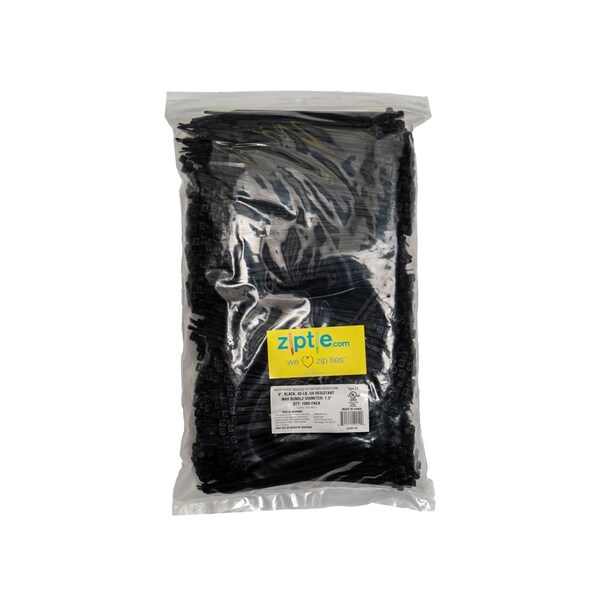 South Main Hardware 6-in   45-lb, Black, 1000 Standard Nylon Tie - 220119