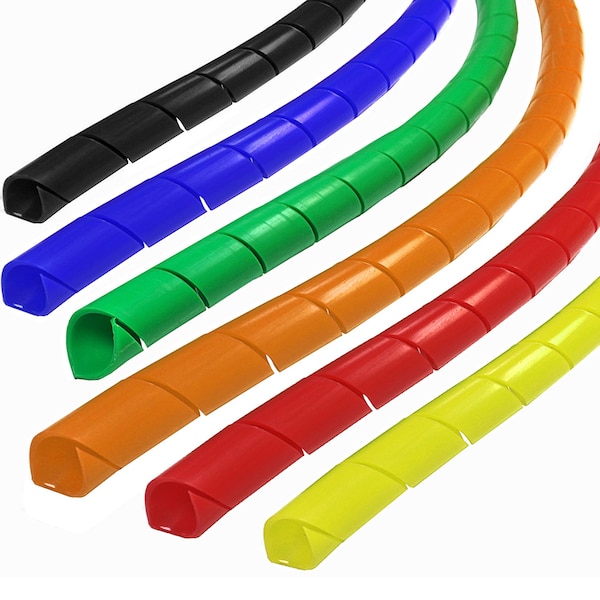 Electriduct Spiral Cable Wrap 1.25" x 10ft-Black - WL-SW-125-10-BK