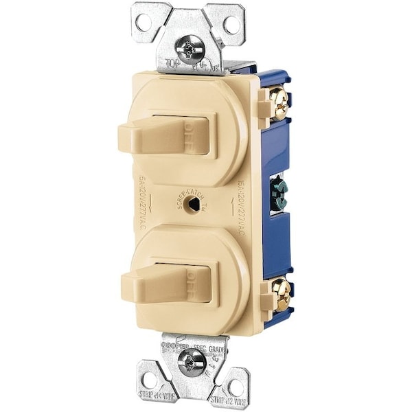 Dispositivo de Interruptor de Palanca Eaton, combinación, 15 A, 120/277 V, terminal de tornillo, material de carcasa de acero - 275V-BOX